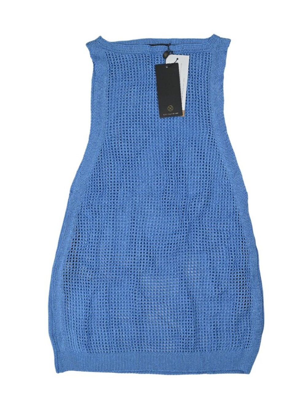Vix Paula Hermanny Knit Erika Short Cover Up Dress in Seaspell